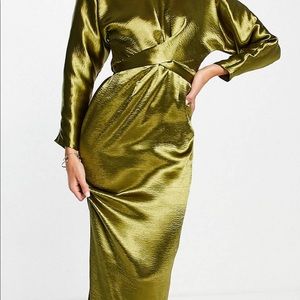 Satin full length dress